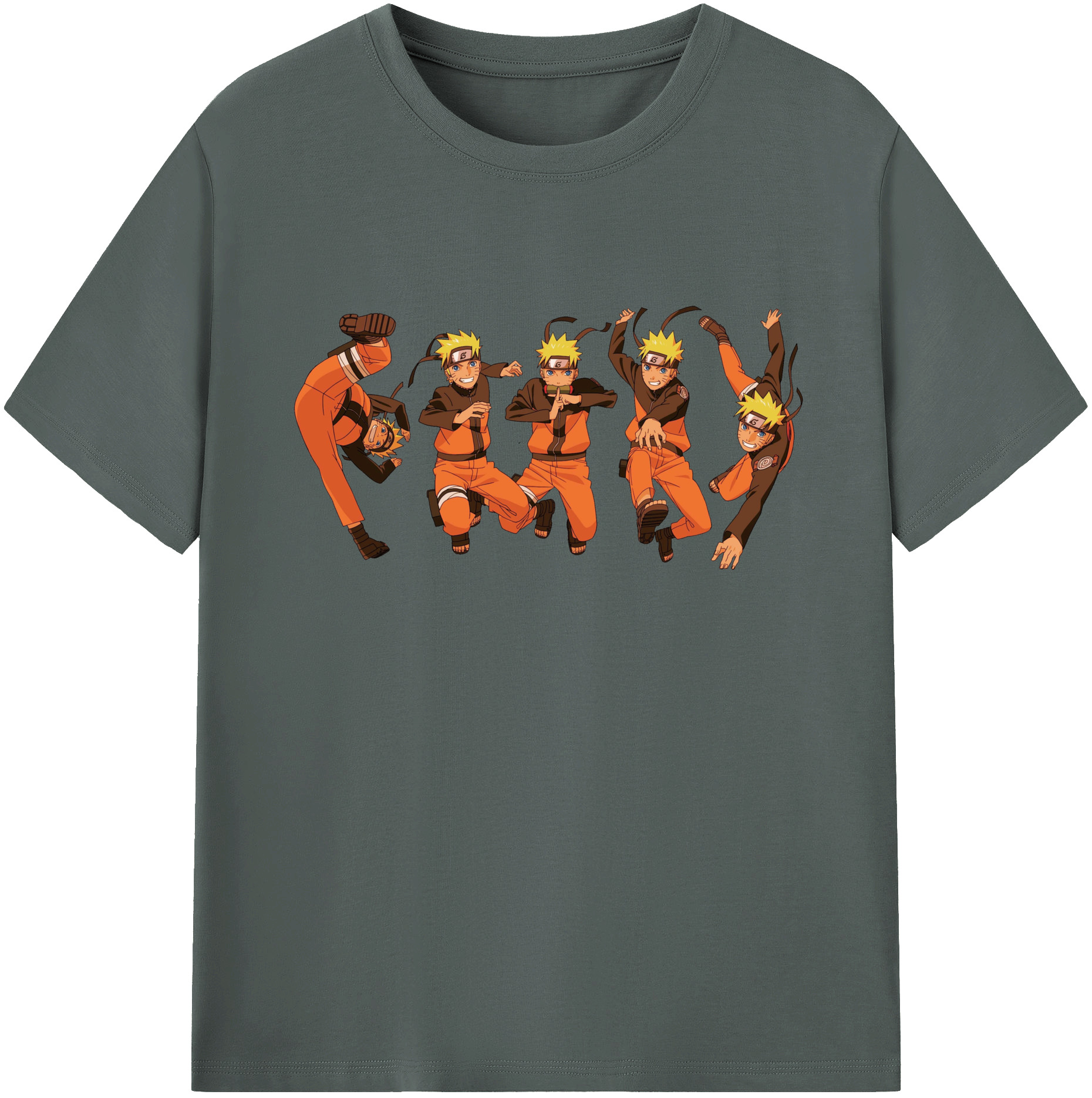 （画像用） NARUTO -ナルト- うずまき ナルト Uzumaki Naruto 綿100％ メンズ半袖Tシャツ｜肌触りやわらか＆通気性
